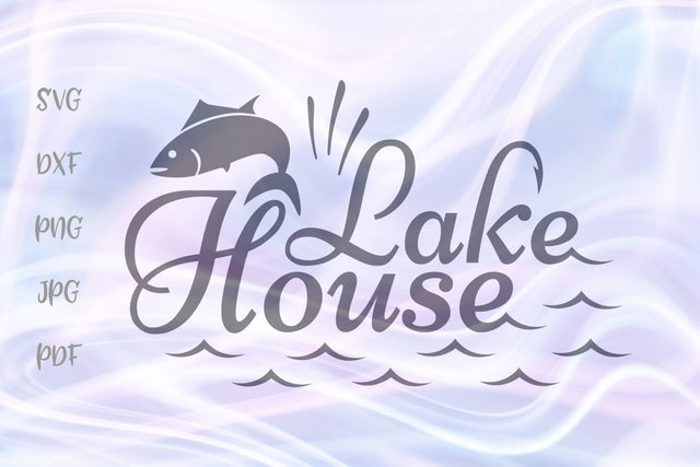 Lake House SVG, PNG, DXF, PDF, JPG SVG Digitals by Hanna 