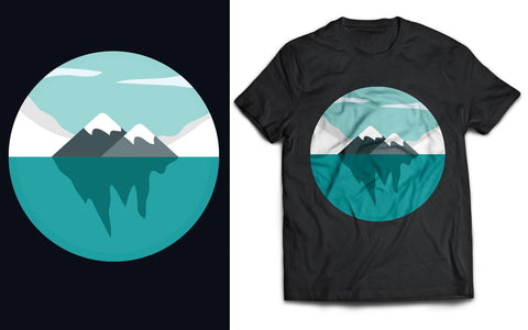 Lake in the Mountains T-Shirt Design SVG naemmiah021 