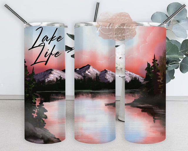 Lake Life 20oz Skinny Tumbler, Life Is Better At The Lake Design Tumbler, Lake Tumbler Png, Lake Life Sublimation Design, Digital Download Sublimation Rabbitmakies 