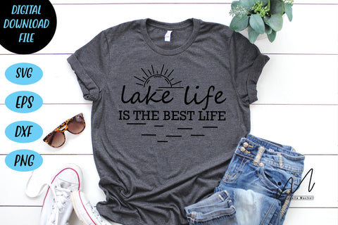 lake life is the best life svg, beach t shirt, summer svg, hello summer svg, vacay svg SVG Isabella Machell 