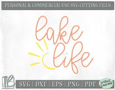 Lake Life SVG, Summer Quote SVG, Beach SVG , Lake SVG SVG TB Designs 
