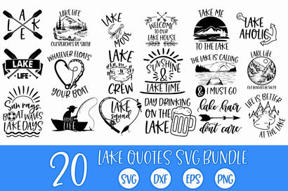 Lake Quotes SVG Bundle SVG Freeling Design House 