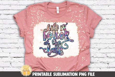 Lake Sublimation Bundle | 6 Tie Dye Summer Designs Sublimation Cheese Toast Digitals 