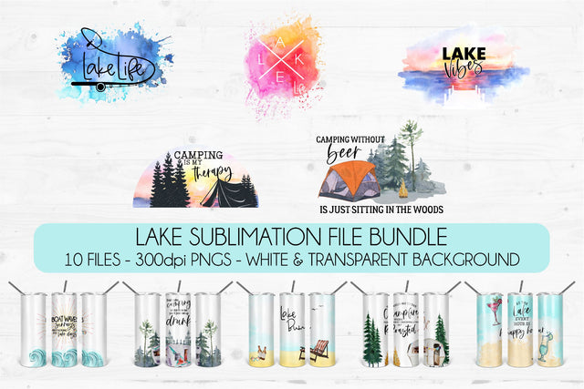 Lake Sublimation Bundle | Camping Sublimation Graphics Sublimation DIYxe Designs 