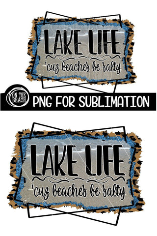 Lake Sublimation Lake Life Beaches Salty Sublimation Leopard Glitter 300 DPI PNG Sublimation On the Beach Boutique 