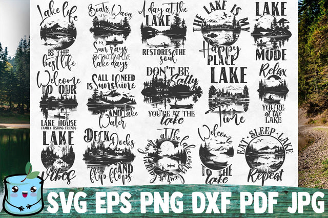 Lake SVG Bundle SVG MintyMarshmallows 