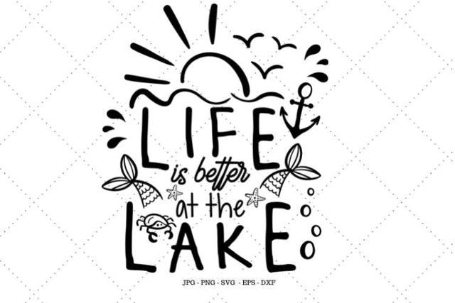 Lake Svg, Cabin Svg, Lake House, Lake House Sign, Lake House Decor, Life on the Lake, Lake House Gift, Family Cabin, Lake Gift SVG SVG Digital Designer 
