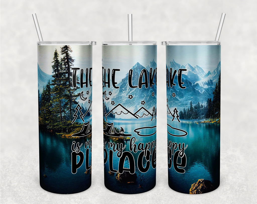 Lake Tumbler Wraps Bundle, 20 Oz Skinny Tumbler Lake Sublimation ...