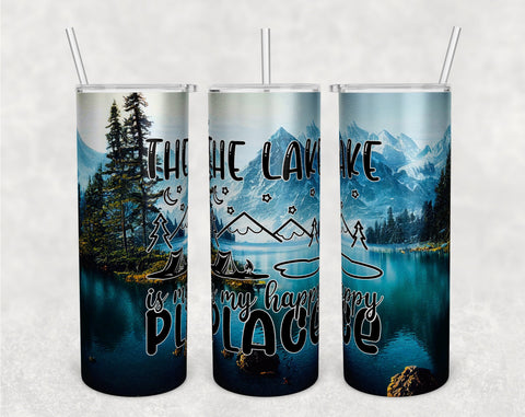 Lake Tumbler Wraps Bundle, 20 Oz Skinny Tumbler Lake Sublimation Designs, Lake Quotes Tumbler PNG, Seamless Tumbler PNG, 5 Designs Sublimation HappyDesignStudio 