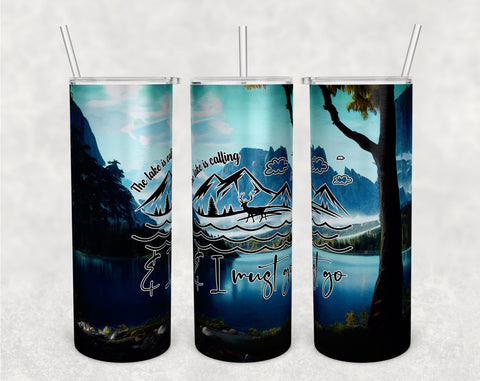 Lake Tumbler Wraps Bundle, 20 Oz Skinny Tumbler Lake Sublimation Designs, Lake Quotes Tumbler PNG, Seamless Tumbler PNG, 5 Designs Sublimation HappyDesignStudio 