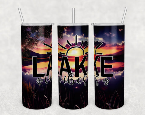 Lake Tumbler Wraps Bundle, 20 Oz Skinny Tumbler Lake Sublimation Designs, Lake Quotes Tumbler PNG, Seamless Tumbler PNG, 5 Designs Sublimation HappyDesignStudio 