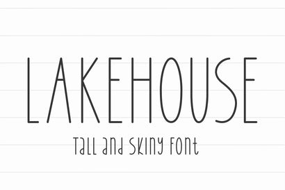 Lakehouse - Tall and Skinny Font Rae Dunn Font Jimtype Studio 