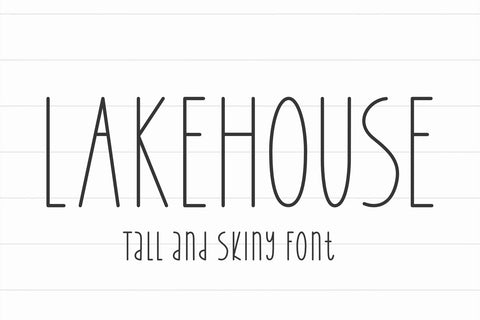 Lakehouse - Tall and Skinny Font Rae Dunn Font Jimtype Studio 