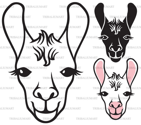 Lama head SVG TribaliumArtSF 