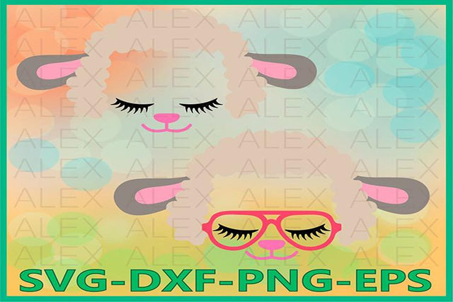 Lamb face svg, Animal SVG AlexSVGStudio 