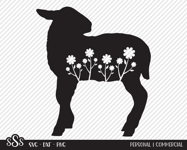 Lamb Flowers | Country SVG SVG Texas Southern Cuts 