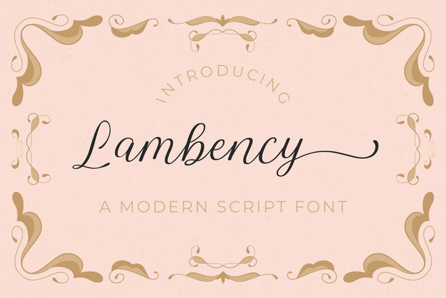 Lambency - a Modern Script Font Font nhfonts 