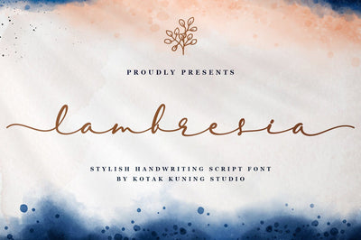 Lambresia Script Font Kotak Kuning Studio 