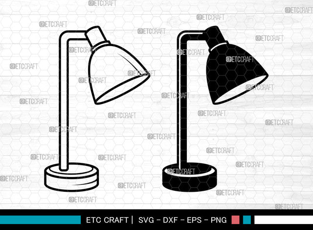 Lamp SVG, Lamp SVG, Table Lamp Svg, Desk Lamp Icon Svg, Lamp Cuttable Svg, Desk Lamp Svg, SVG ETC Craft 