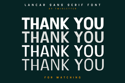 Lancar Font twinletter 