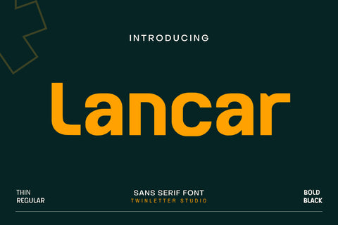Lancar Font twinletter 