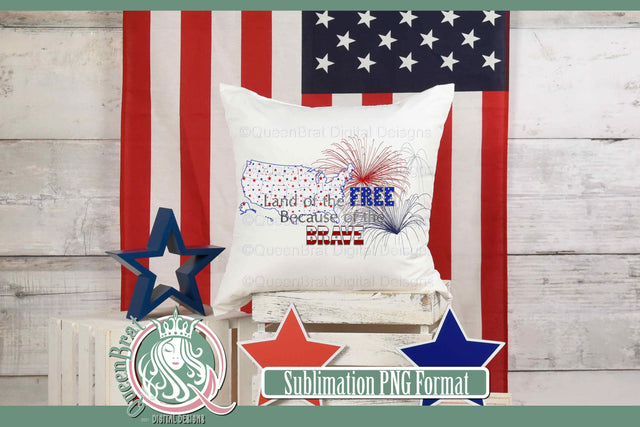 Land Of Free Sublimation Sublimation QueenBrat Digital Designs 