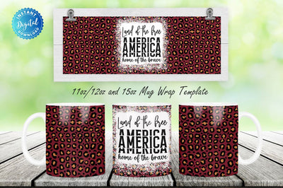 Land of the free Ameica home of the brave 11, 12 & 15 Oz Mug Sublimation Sublimation Regulrcrative 