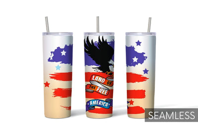 Land of the free America Tumbler Sublimation Sublimation SvgOcean 