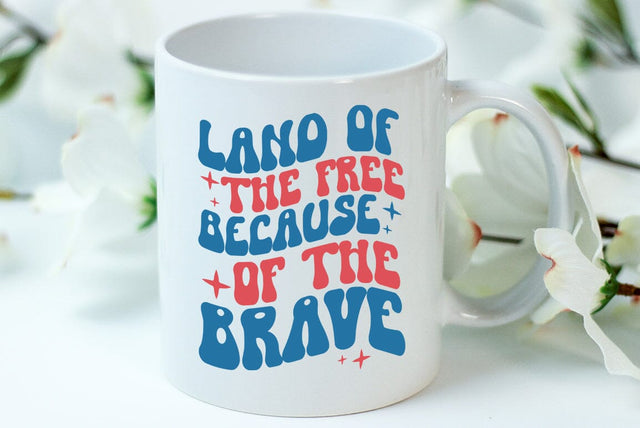 Land of the free becaus of the brave svg SVG FiveStarCrafting 