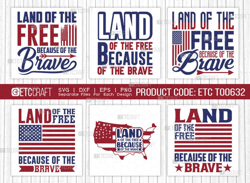 Land Of The Free Because Of The Brave SVG Bundle, Happy Confederate ...