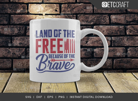 Land Of The Free Because Of The Brave SVG Cut File, Happy Confederate Memorial Day Svg, Confederate Heroes Day Svg, Confederate Memorial Quote, ETC T00632 SVG ETC Craft 
