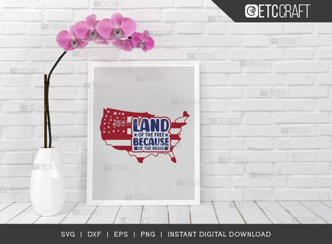 Land Of The Free Because Of The Brave SVG Cut File, Happy Confederate Memorial Day Svg, Confederate Heroes Day Svg, Confederate Memorial Quote, ETC T00632 SVG ETC Craft 