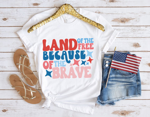 Land of The Free Because of The Brave SVG | Patriotic SVG | Freedom SVG | American SVG | 4th of July | PNG | DXF SVG Toteally SVG 