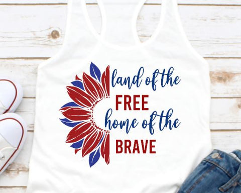 Land Of The Free Home Of The Brave 4th of July Svg - Memorial Day SVG SVG She Shed Craft Store 
