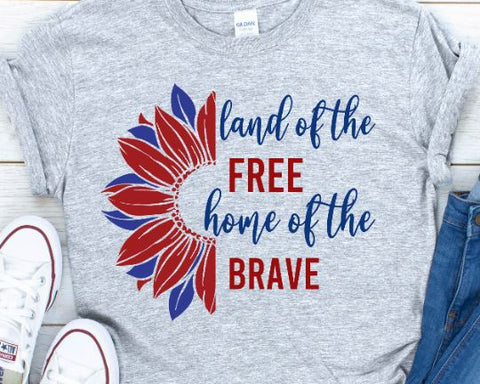 Land Of The Free Home Of The Brave 4th of July Svg - Memorial Day SVG SVG She Shed Craft Store 