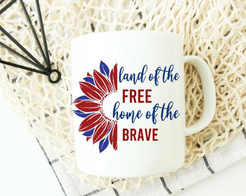 Land Of The Free Home Of The Brave 4th of July Svg - Memorial Day SVG SVG She Shed Craft Store 