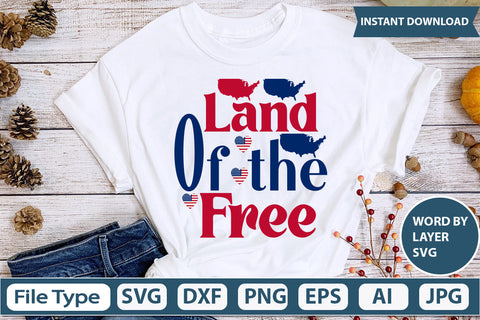 Land Of The Free Svg Cut File SVG DesignPlante 503 