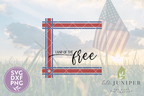 Land of the Free SVG | Plaid SVG | Patriotic Sign SVG LilleJuniper 