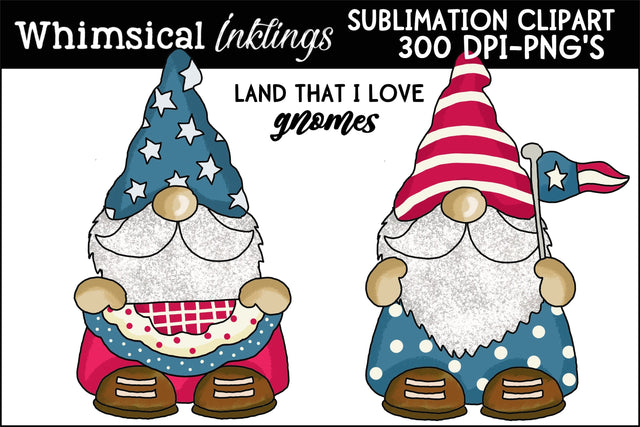 Land That I Love Gnomes Sublimation Clipart Sublimation Whimsical Inklings 