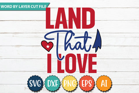Land That I Love SVG Cut File,SVGs,quotes-and-sayings,food-drink,mini-bundles,print-cut,on-sale,Clipart Clip Art Sublimation or Vinyl Shirt Design SVG DesignPlante 503 