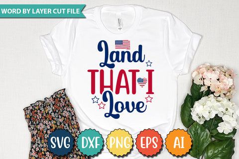 Land That I Love SVG Cut File,SVGs,quotes-and-sayings,food-drink,mini-bundles,print-cut,on-sale,Clipart Clip Art Sublimation or Vinyl Shirt Design SVG DesignPlante 503 