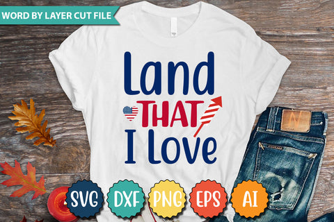 Land That I Love SVG Cut File,SVGs,quotes-and-sayings,food-drink,mini-bundles,print-cut,on-sale,Clipart Clip Art Sublimation or Vinyl Shirt Design SVG DesignPlante 503 