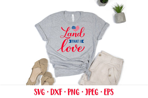 Land that I love SVG. Fourth of July quote. Patriotic design SVG LaBelezoka 