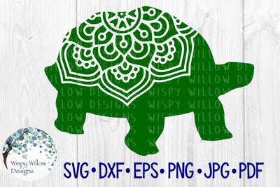 Land Turtle Mandala SVG Wispy Willow Designs 