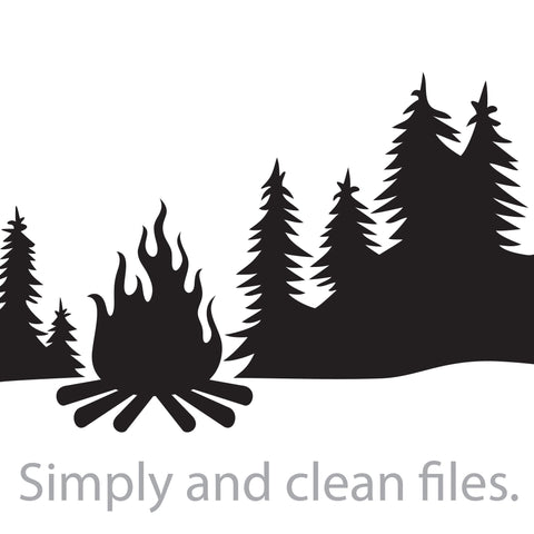 Landscape - camping in the forest SVG TribaliumArtSF 