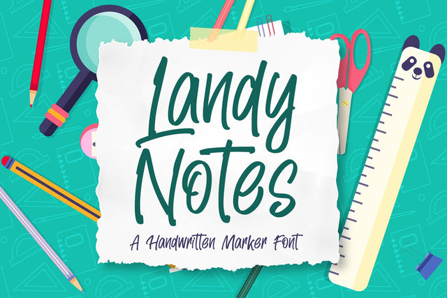 Landy Notes Handwritten Font Font Creakokun Studio 