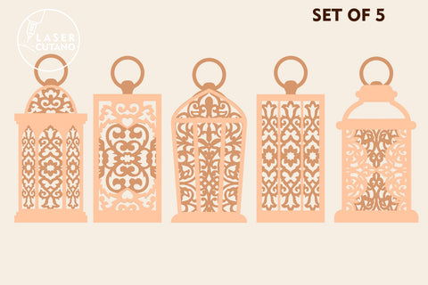LANTERN Candle Holder Bundle SVG LaserCutano 