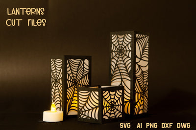 Lantern SVG, 3d SVG Halloween Lantern, 3 Size Templates. 3D Paper Elinorka 