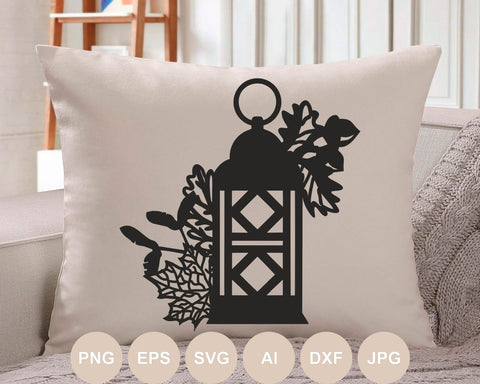 Lantern Svg file Bundle, Fall Cut file, Fall Lamp svg, Halloween, Autumn Leaves, Thanksgiving Outline, Thankfull, Farmhouse, Laser Cut SVG BogeliaVector 