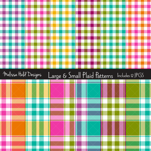 Large and Small Plaid Patterns Melissa Held Designs 